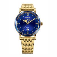 🇨🇭 Herrenuhr ®JOWISSA Swiss Made Mondphase Blau Gold NEU