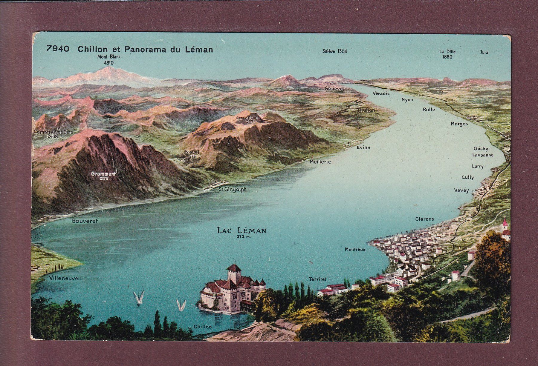 Ansichtskarten: Panorama du LAC LEMAN – Gebraucht aus Pully von nicecards