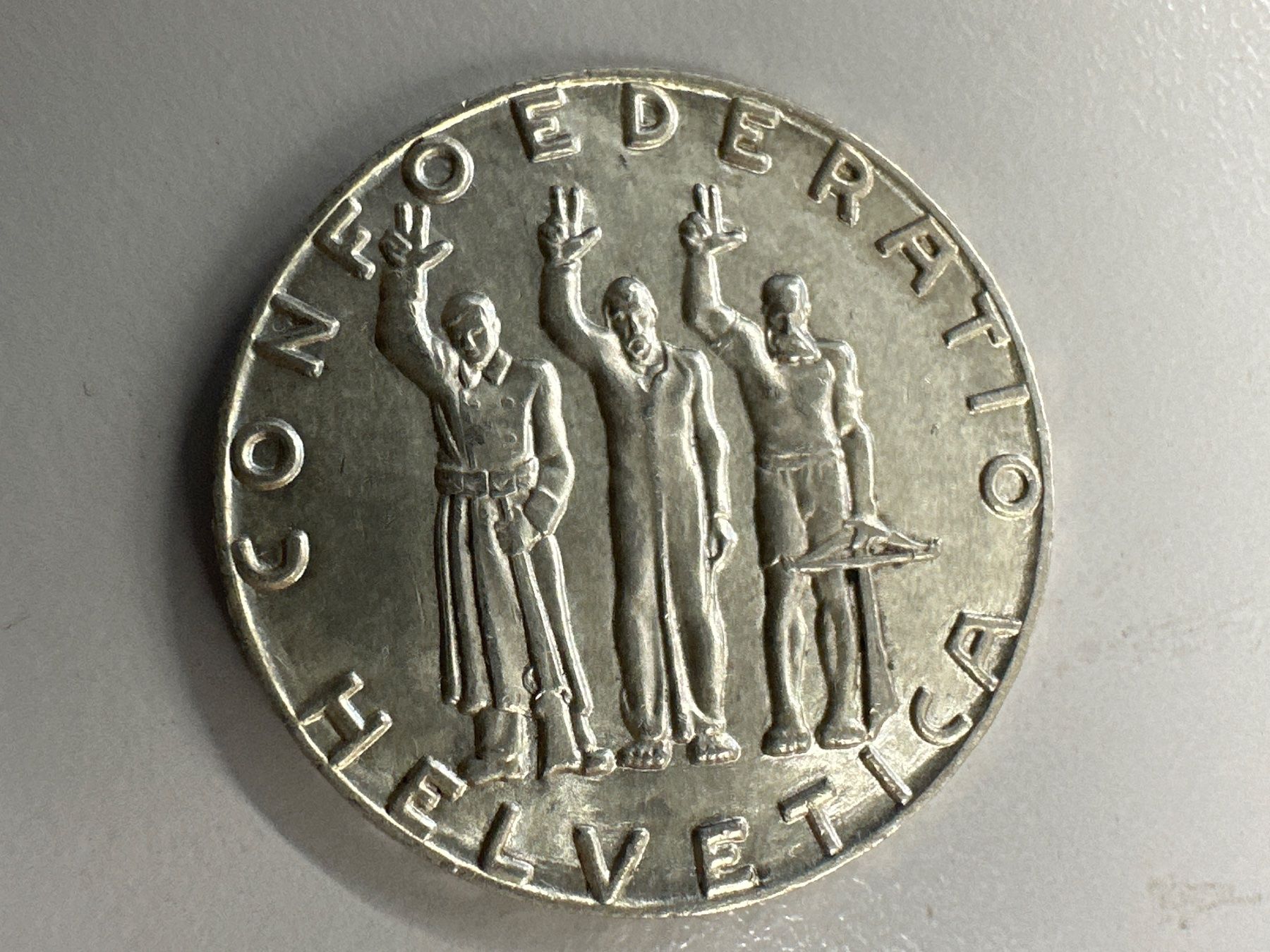 Tutti le monete: 5 Fr. Silber Schweiz Bundesfeier 1941 – Usato da Herisau venduto da herau