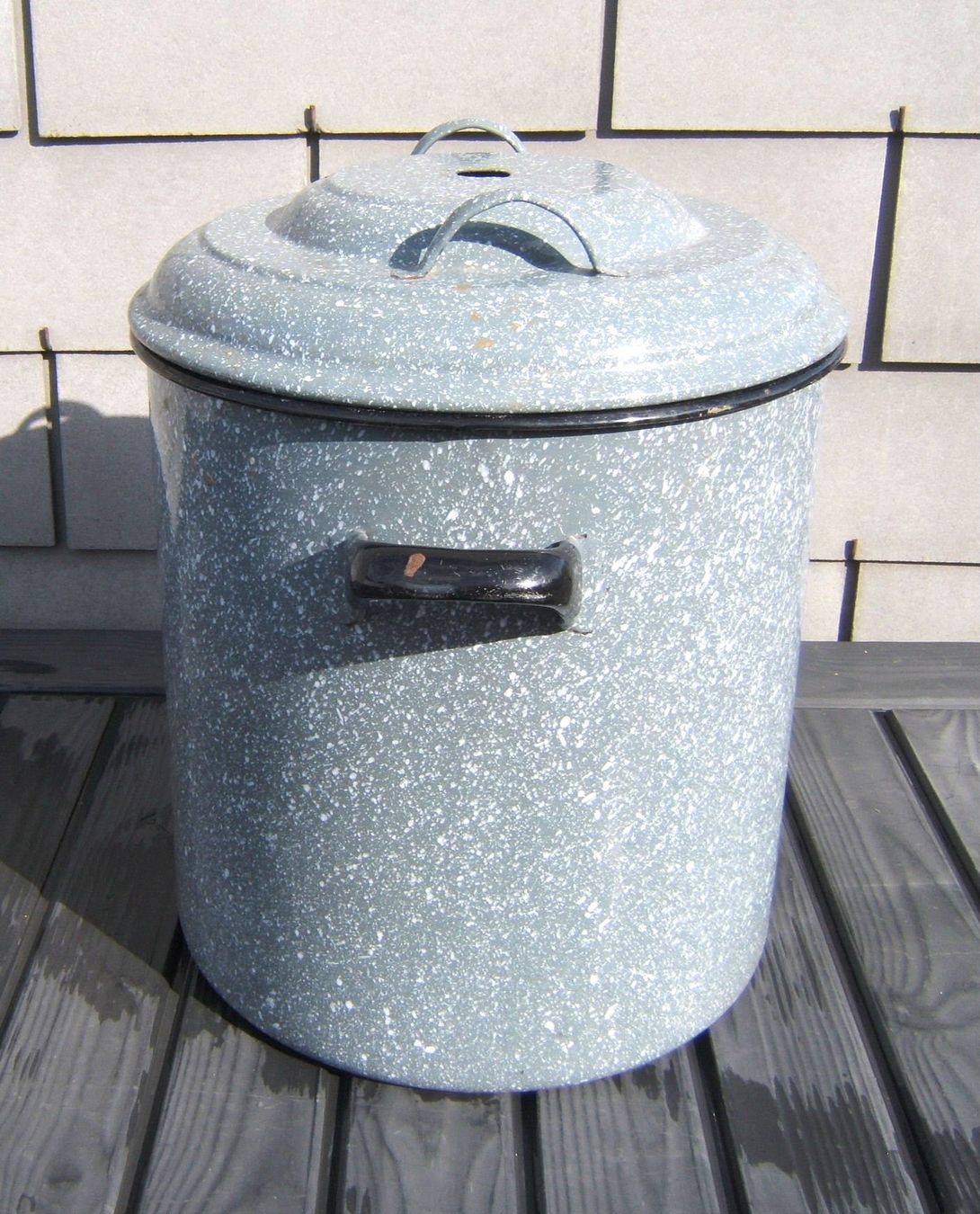 Töpfe: GROSSER, ALTER EINKOCHTOPF, EINMACHKESSEL AUS EMAILLE – Gebraucht aus Brunnen von Nonne04 2