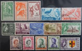 Sarawak Malaya British Lot mit alten Werten IV