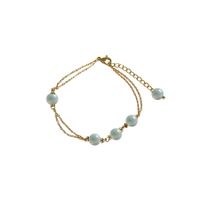 Edelstahl Armband 18K vergoldet Achat
