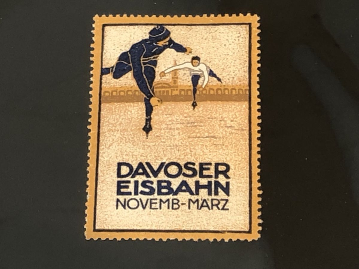 Vignettes Autoroutières: Werbe-Vignette DAVOSER EISBAHN 1919 ** – Neuf (Voir description) à Lufingen par Rac0