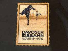 Werbe-Vignette DAVOSER EISBAHN 1919 **