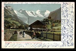 Frutigen, Die Tellenburg an der Strasse 