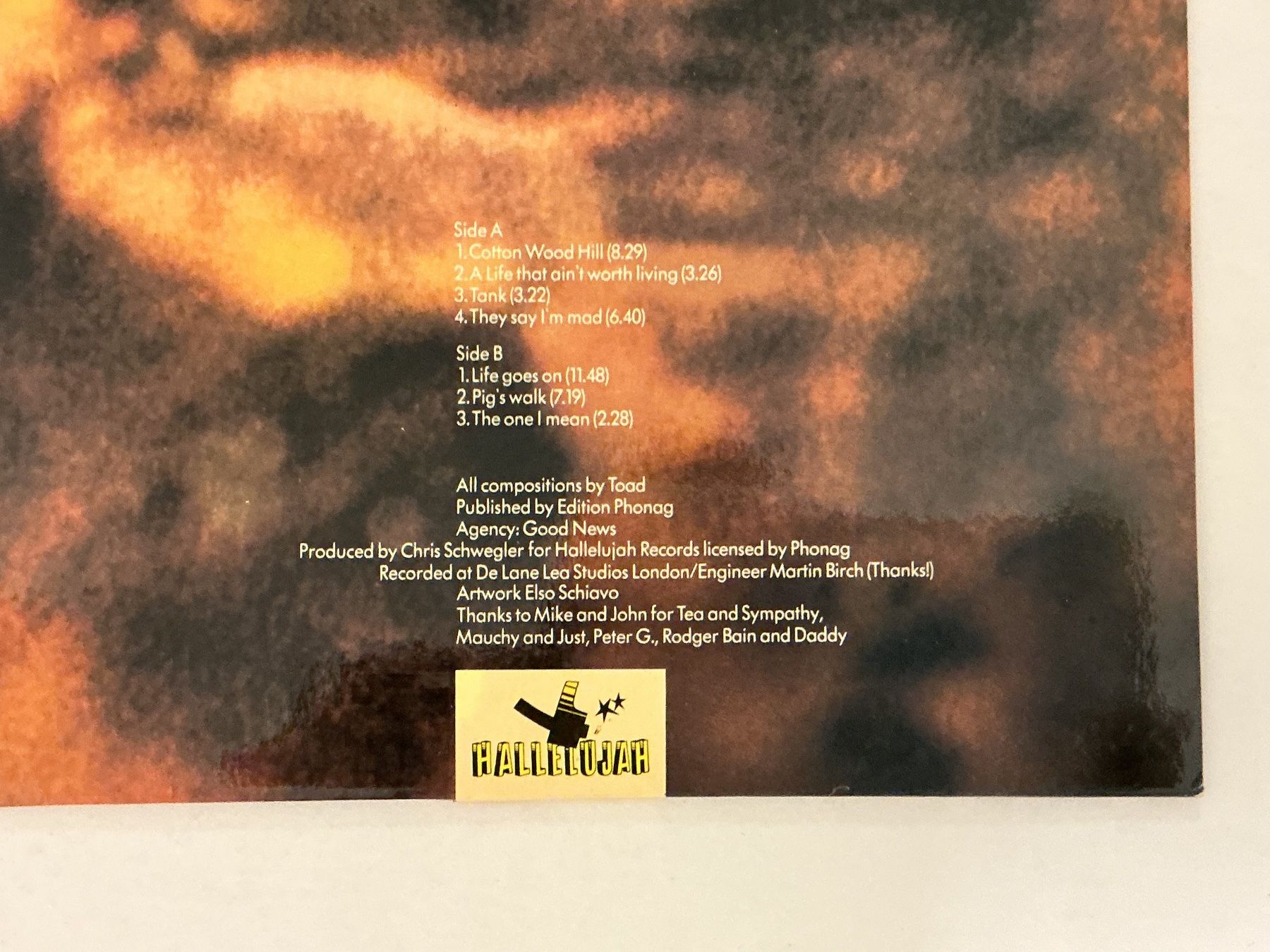 Schallplatten: Toad LP❗️EXTREM RARE❗️LP NM- – Gebraucht aus Winterthur von Tumko-Vinyl 2