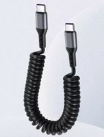 Câble USB-C spiralé à charge rapide 80W max.