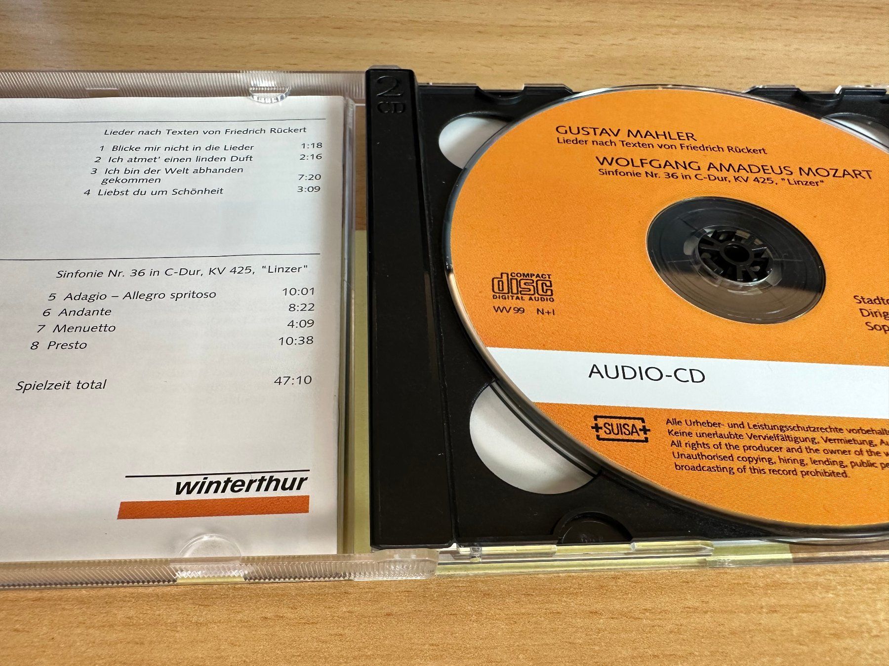 CD: Gustav Mahler - Stadtorchester Winterthur - CD + CD-ROM – Usato da Rikon im Tösstal venduto da Alpenmutz 2