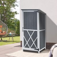 Gartenschrank NAYA aus Holz - Grösse L - 69x134x52cm
