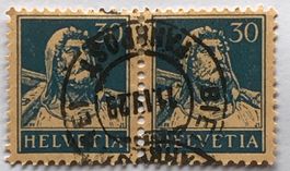 2 er Nr. 160 Tellbrustbild Vollstempel