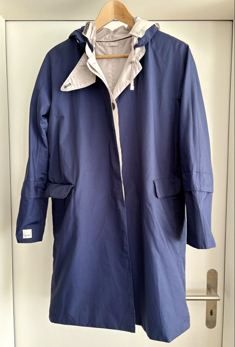 Cappotti: S MaxMara Reversible Raincoat - Grey & Navy - Size M – Usato da Zürich venduto da ron_t88f 4