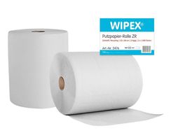 2 Rollen Putzpapier WIPEX, 2-lagig, Tuchgrösse ca. 22 x 36cm
