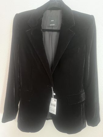 Blazer Mango schwarz Samt Grösse S neu mit Etikette