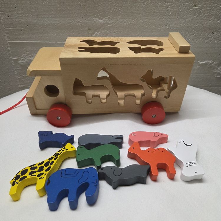Mousehouse Holzspielzeug – Straßen-Set Mit Fahrzeugen, Tankstelle & Ampel, 10 Teile