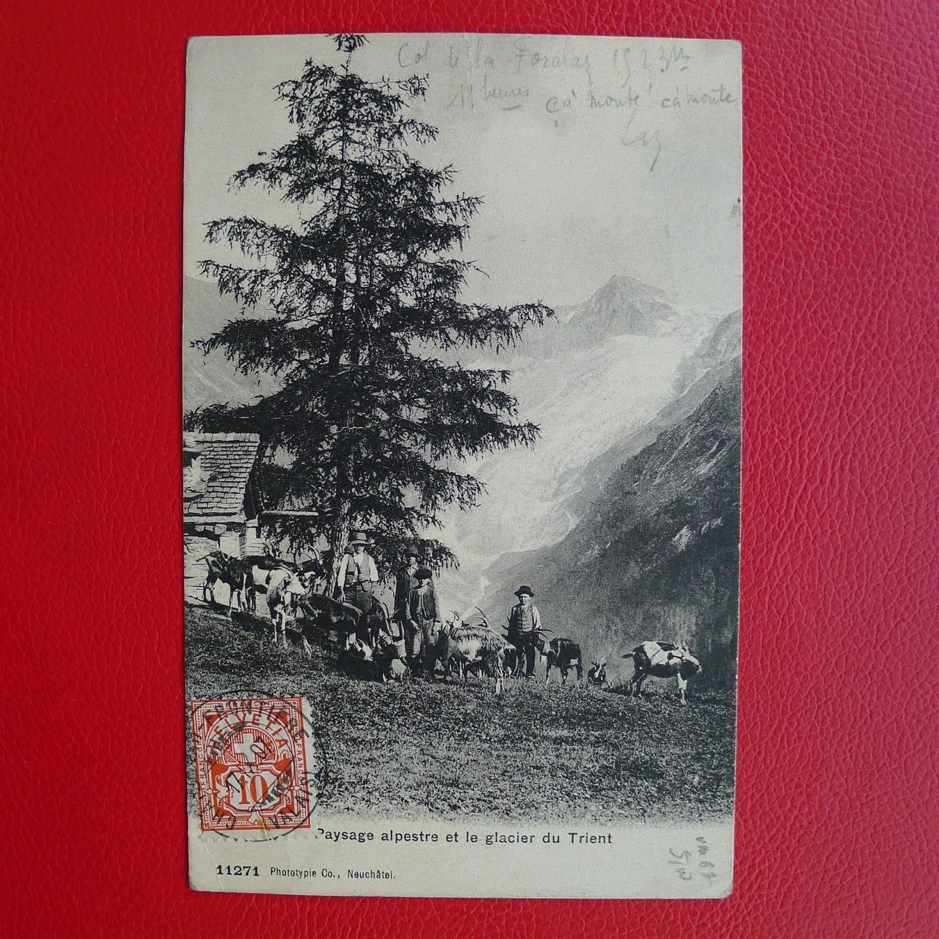 Cartoline postali: 1907: BAHNPOST: CHATELARD-Frontiere, LA FORCLAZ mit Nr.83. – Usato da Sursee venduto da Luzernerraute