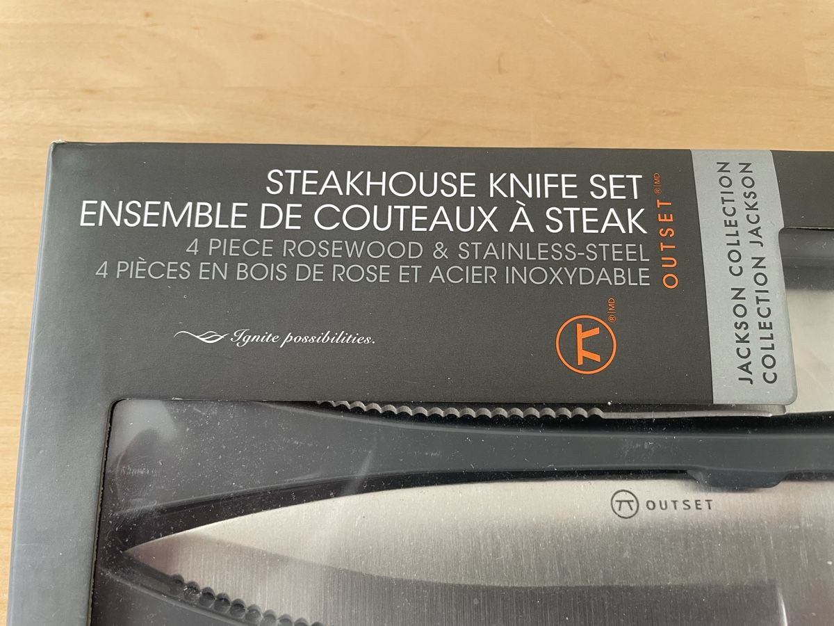 Coltelli: 4  neue USA Steakmesser – Nuovo e nell'imballaggio originale da Zürich venduto da Sunsport 2
