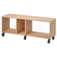 Bank/Regal mit Rollen und Stauraum (IKEA Ravador)