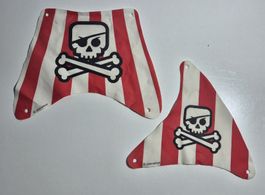 Lego Piraten Segel rot/weiss und blau/schwarz gebraucht