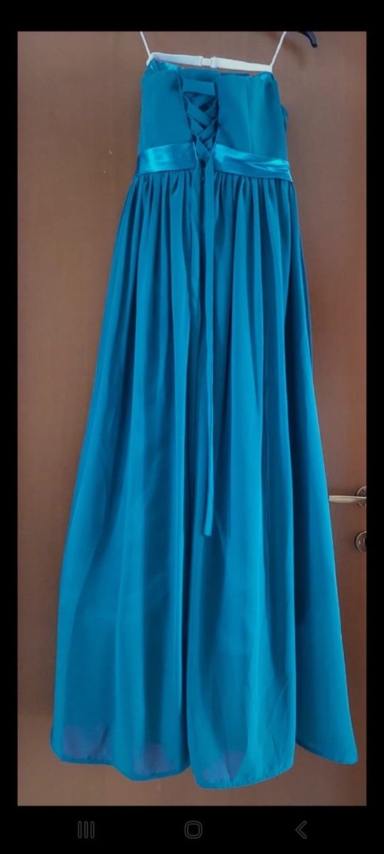 Vestiti: Vestito elegante lungo turchese – Usato da Vezia venduto da Ivan-Cincio 4