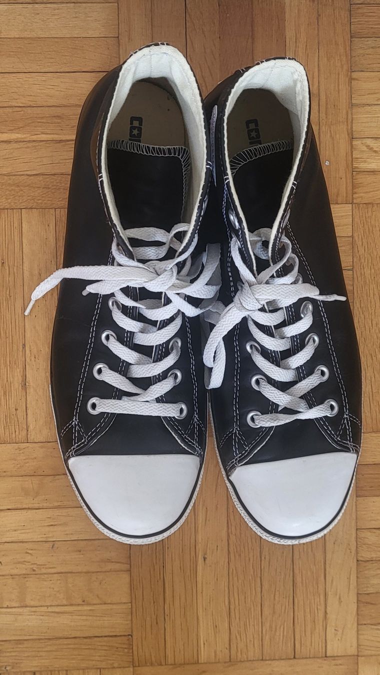 Converse Chaussures hommes: Converse All Star Ledersneaker Gr. 45 – D'occasion à Hedingen par Seikai 2