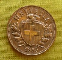 2 Rappen 1933 s. schön / vorz. 20 mm