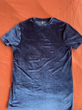 Asos T-Shirt Samt blau Grösse XS guter Zustand