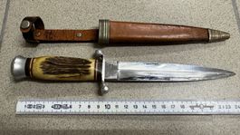 Alter Hirschfänger Jagdmesser – Hirschhorn – Solingen