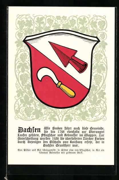 Cartoline postali: Künstler-AK Dachsen, Wappen – Usato da Berlin venduto da bartko-reher
