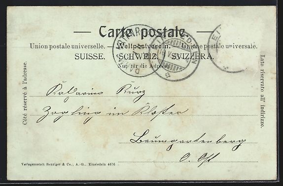 Cartes postales: Mondschein-AK Einsiedeln, Totalansicht g – D'occasion à Berlin par bartko-reher 1