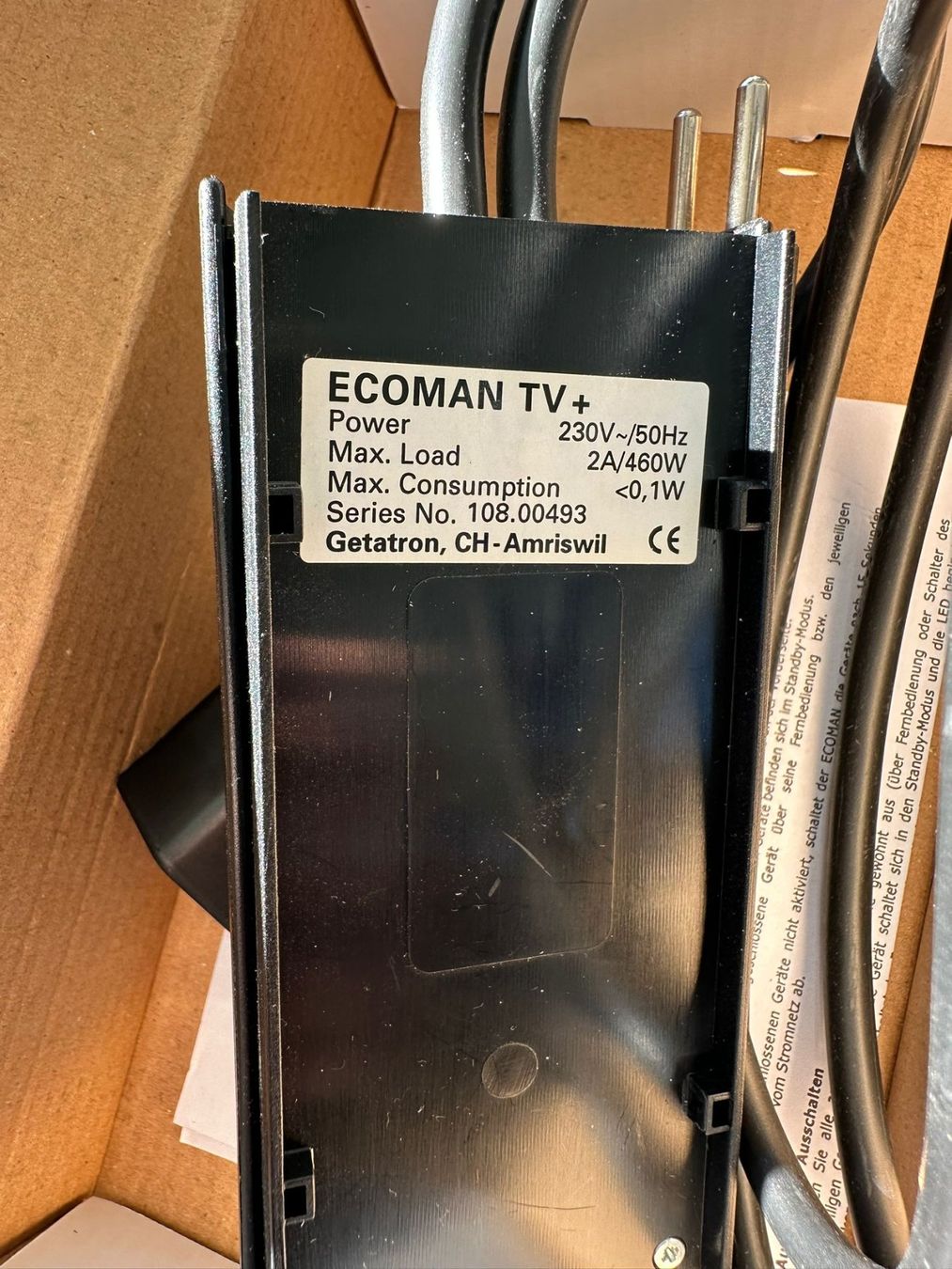 Stromzufuhr: Ecoman TV+ Stromspargerät – Gebraucht aus Burgdorf von Apfel62 1