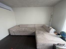 Ecksofa hellbeige mit Récamiere gebraucht