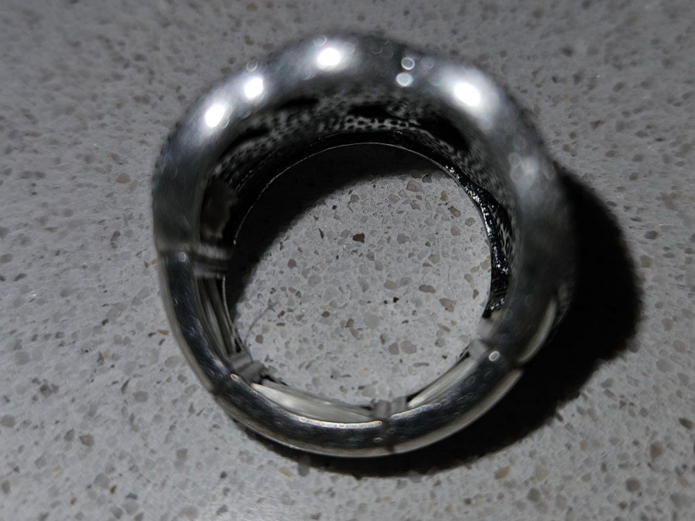 Anelli: Modischer Ring mit Herz Design, Silber Optik, Top! – Usato da Sennhof (Winterthur) venduto da HG2019 4