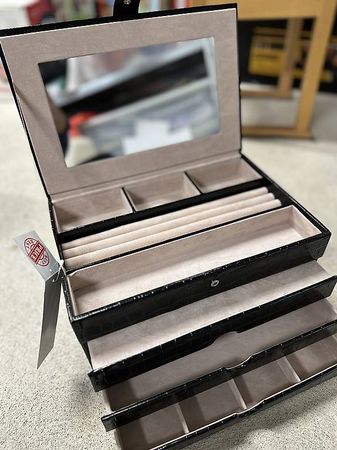 Eleganter Schmuckkoffer mit Schubladen ? Schwarz ? neu