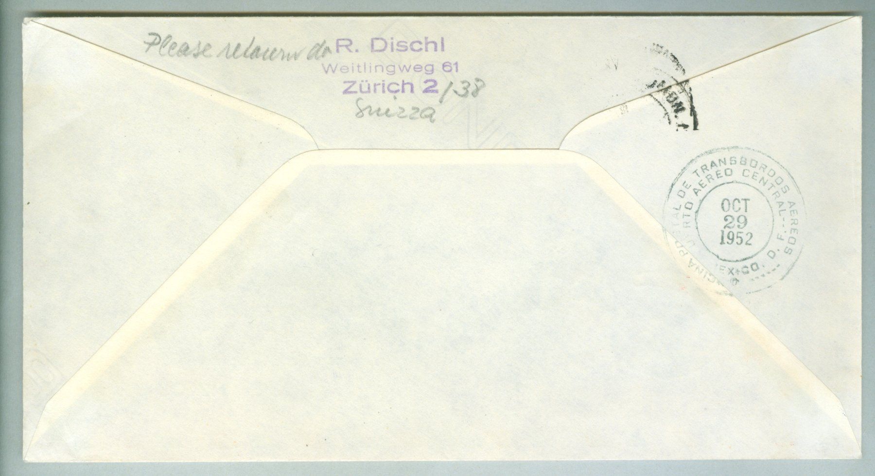 Tutti i francobolli: 1952 Schweiz Flugpost FF – Usato da Zürich venduto da yago-rot 1