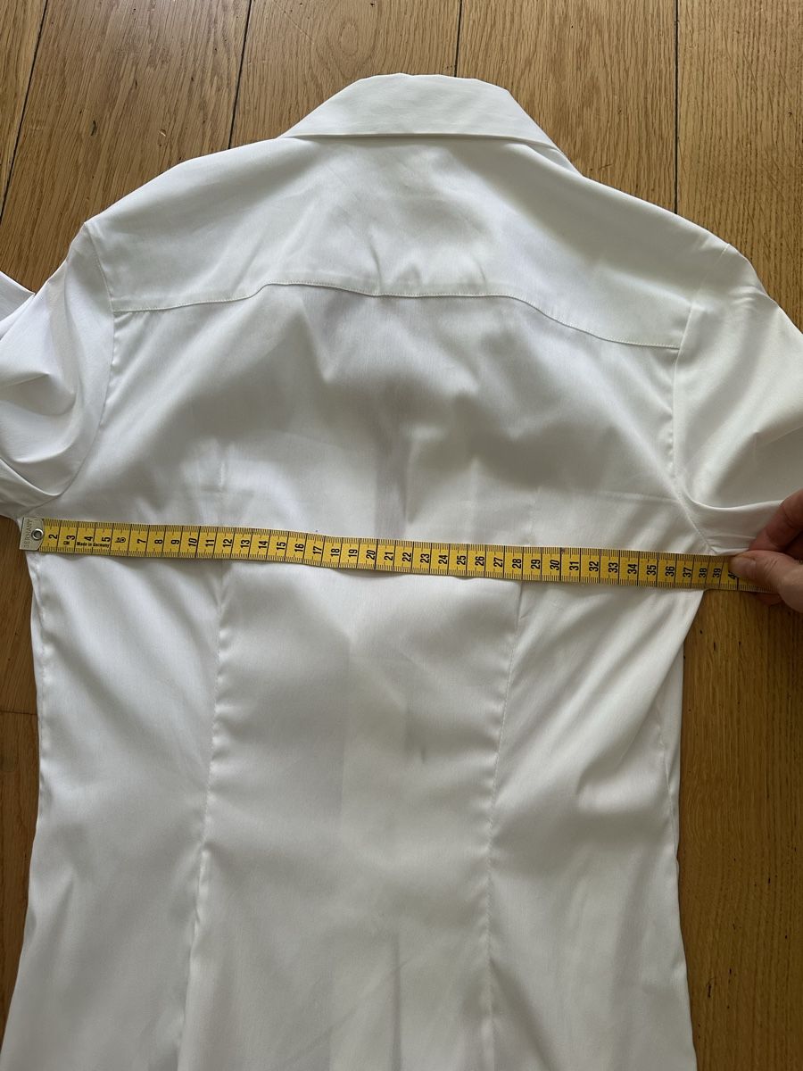 Prada Camicette: Prada White Cotton Blend Fitted Blouse – Usato da Geneve venduto da iri_dr5s 6