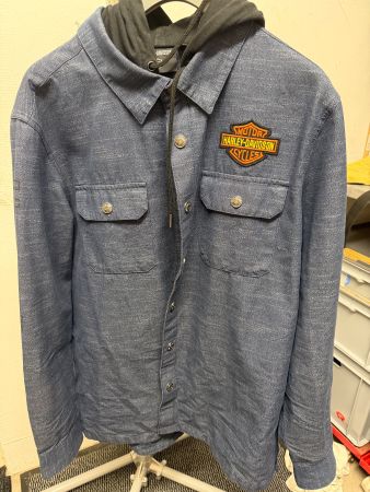 Harley-Davidson Hemd mit Kapuze blau Grösse L neuwertig