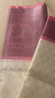 Wunderschönes neues Seidensari, Offwhite/Rosa, Top Zustand