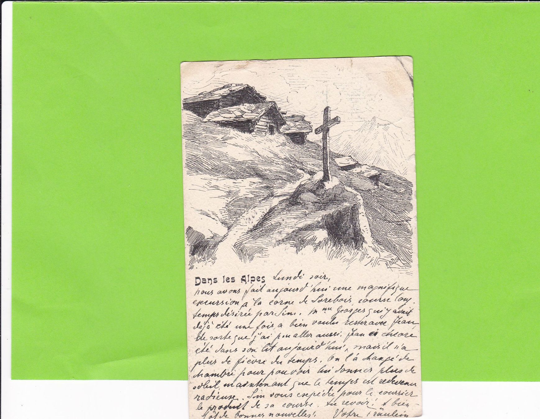 Cartoline postali: Dans les Alpes – Usato da St. Peterzell venduto da neckertal
