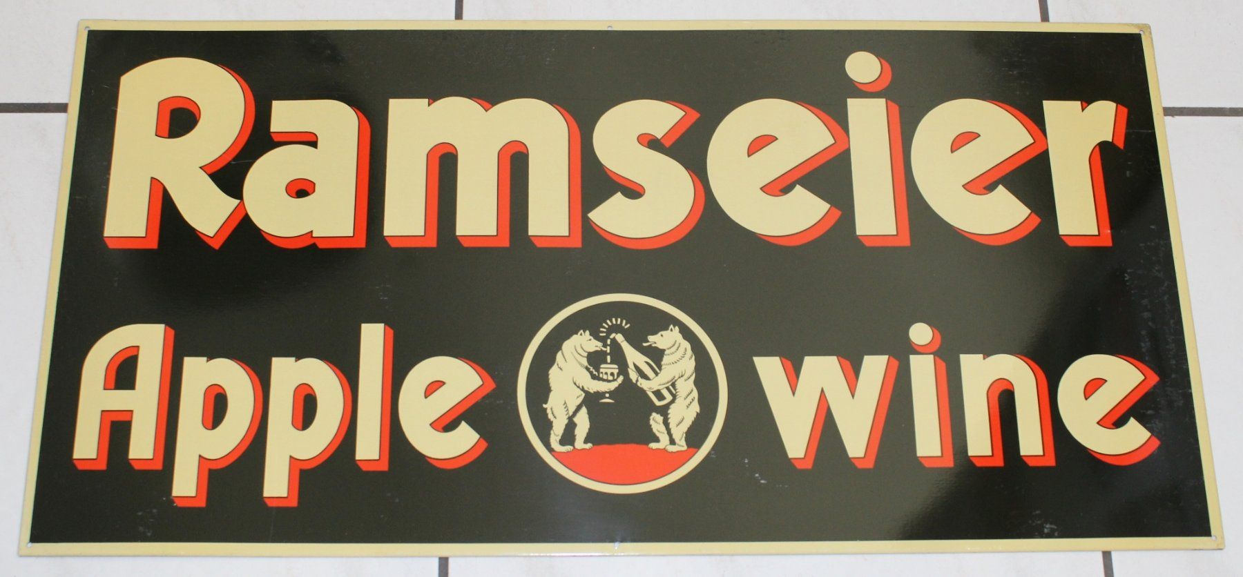 Insegne: Ramseier Apple Wine Blechschild CH – Usato da Lüchingen venduto da Aw67