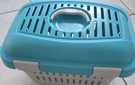 Transportbox Tier Grösse M blau/grau neuwertig!
