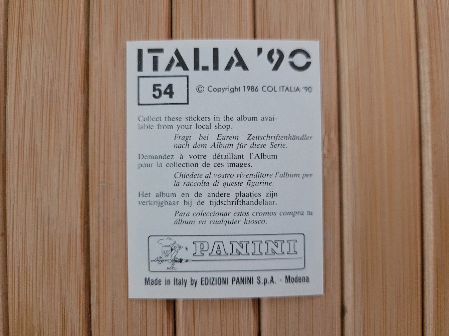 Panini Carte collezionabili: GIANLUCA VIALLI Panini Sticker Italia '90 – Nuovo (secondo la descrizione) da Nürensdorf venduto da spartacus64 1