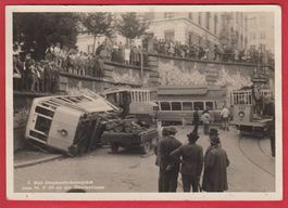 ZÜRICH STRASSENBAHNUNGLÜCK 1930, GLORIASTRASSE, GROSSFORMAT
