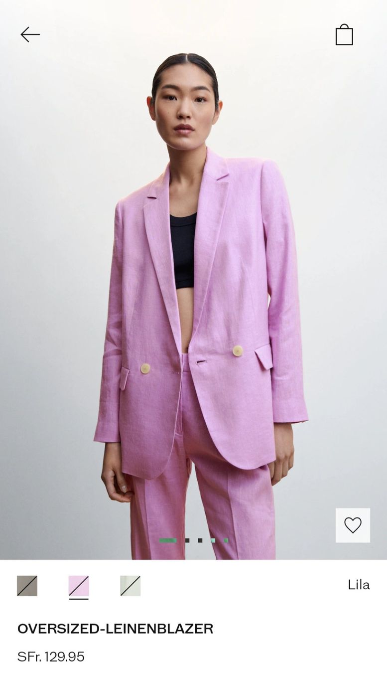Mango Giacche: Mango Leinenblazer in Rosa - Gr. M - Neu! – Nuovo e nell'imballaggio originale da Erlinsbach SO venduto da ULIKH 3