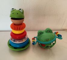 Baby Spielzeug Frosch Set: Stapelturm & Greifball Rassel