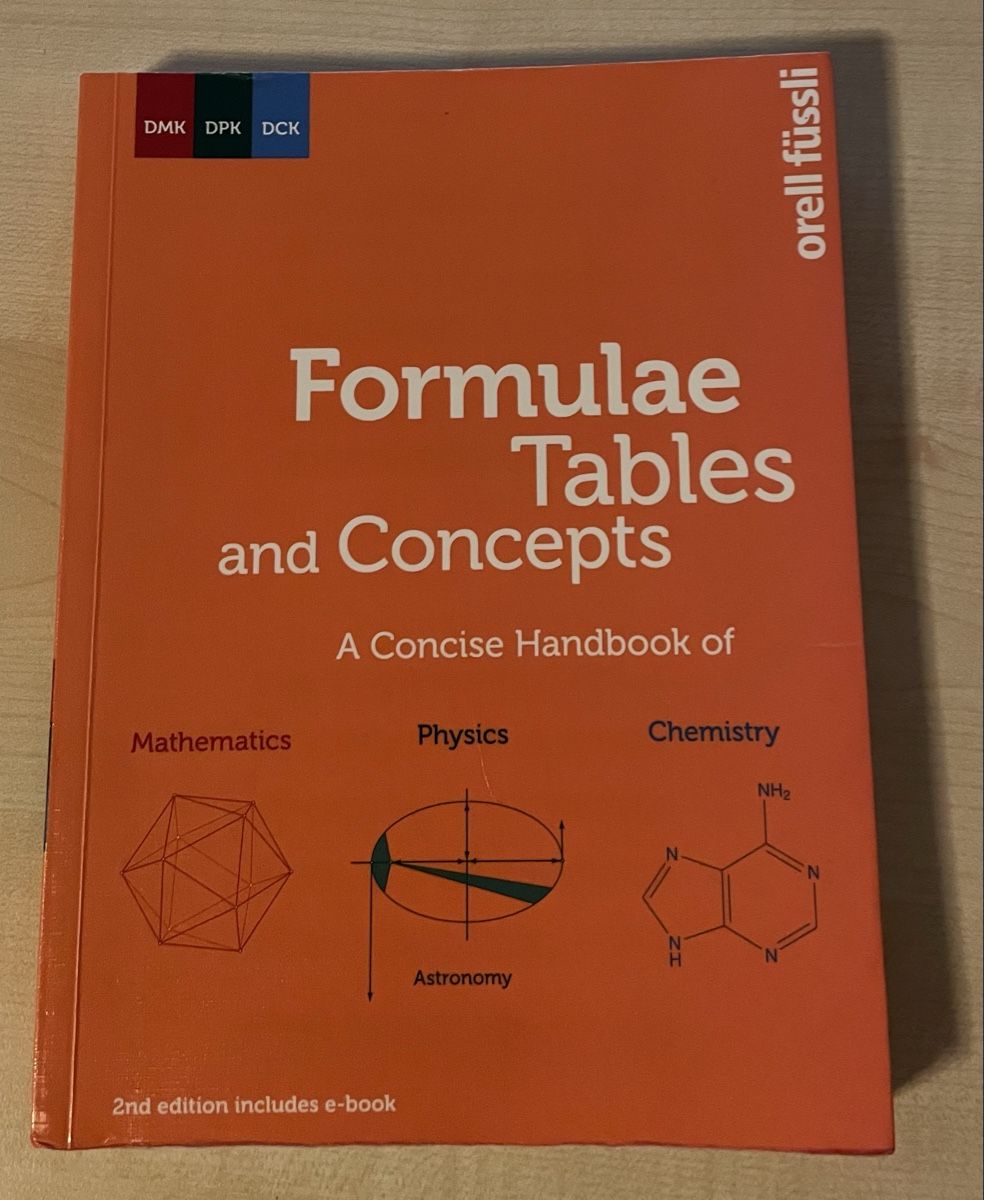 Libri: Formulae Tablets and Concepts, 2nd revised edition 2020 – Usato da Zürich venduto da Antonia7