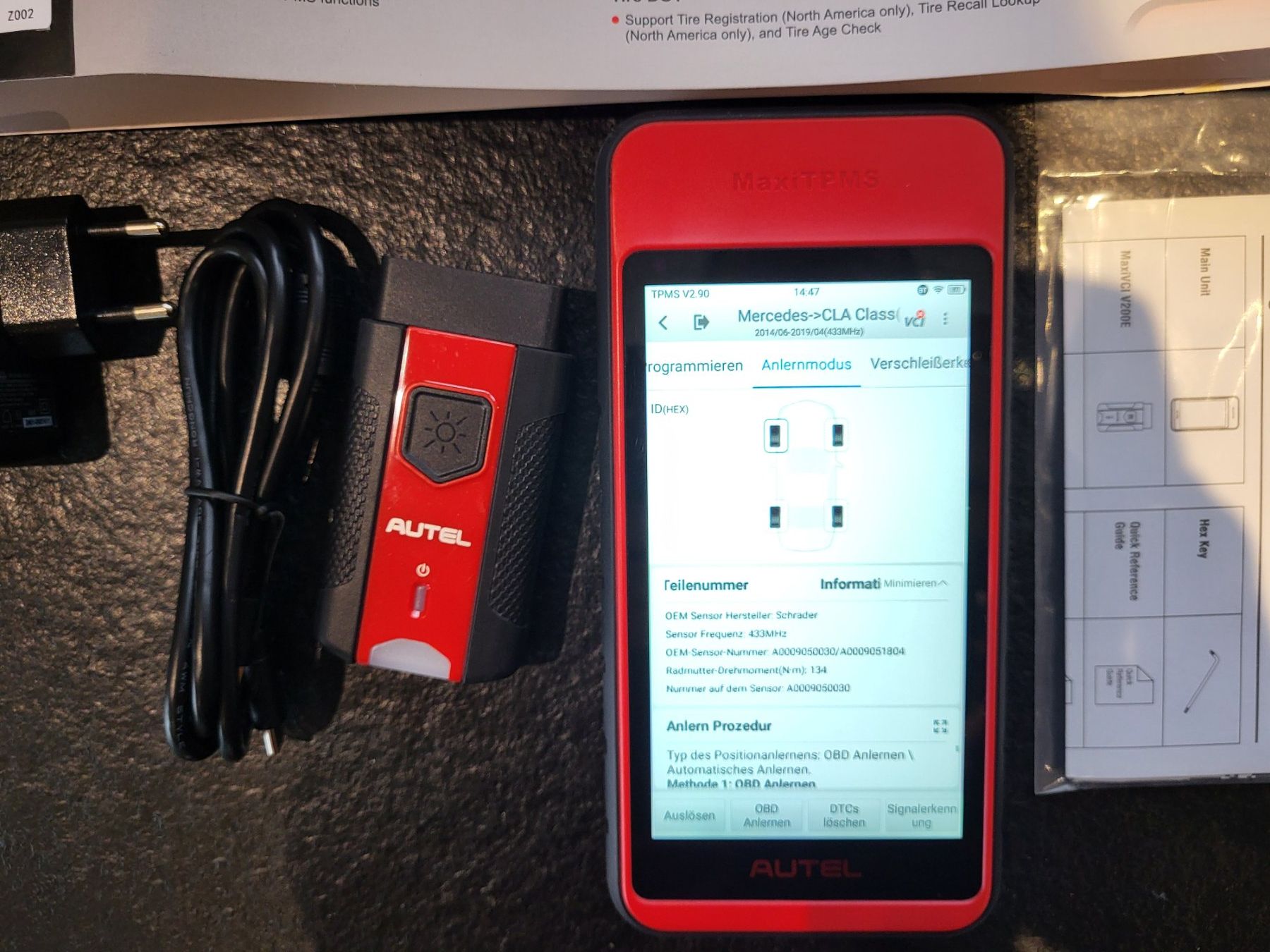 Autel Misurare: Autel Maxi TPMS ITS600 Reifendrucksensoren Diagnosegerät – Usato da Wauwil venduto da Reifendrucksensoren 2