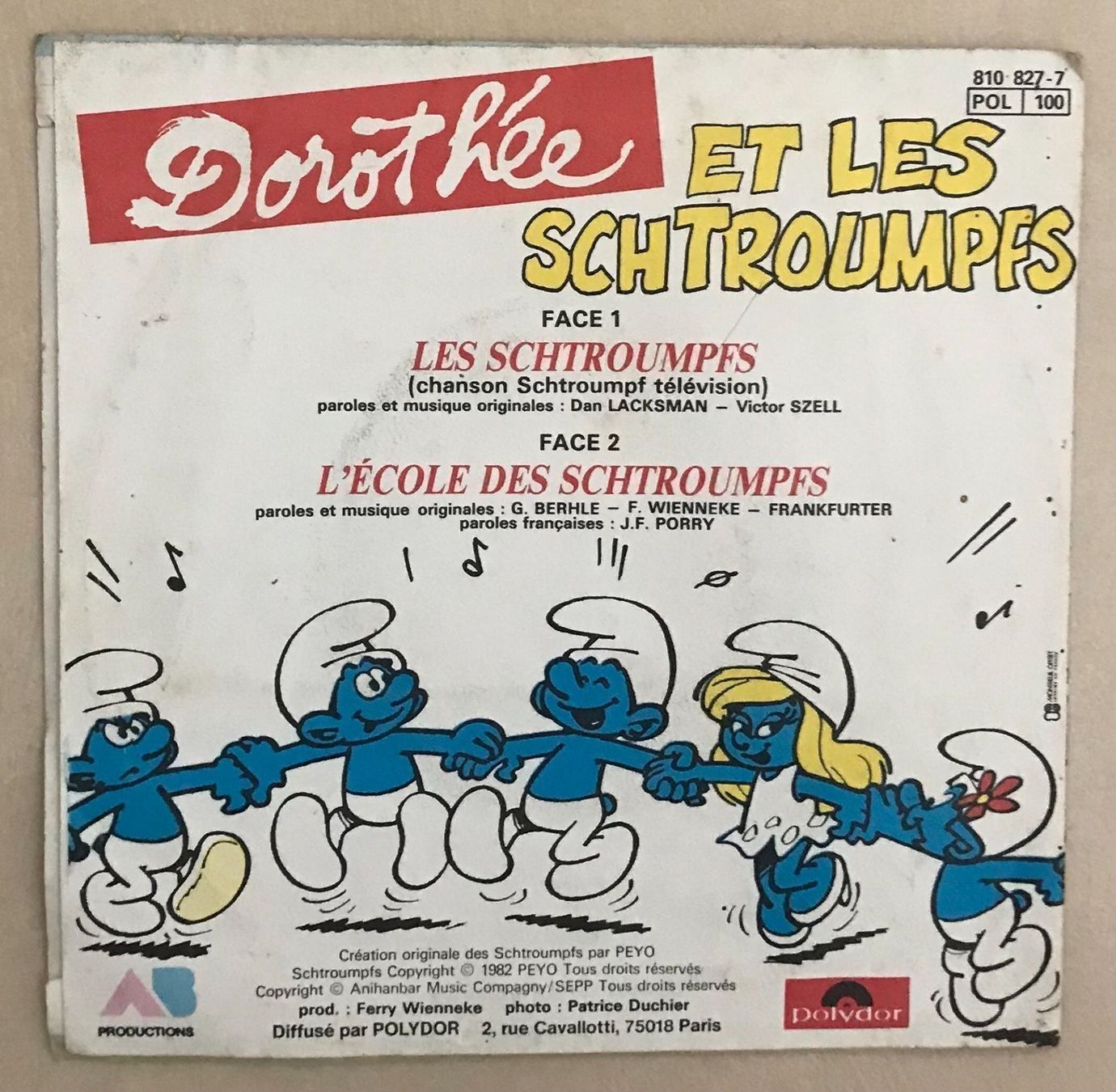 Dischi in vinile: DOROTHÉE - LES SCHTROUMPFS – Usato da Bussigny venduto da vinyl-pas-cher 1