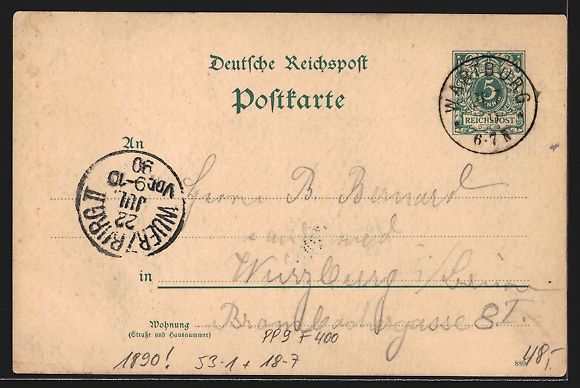 Ganzsachen: Vorläufer-Lithographie Ganzsache PP9F40 – Gebraucht aus Berlin von bartko-reher 1
