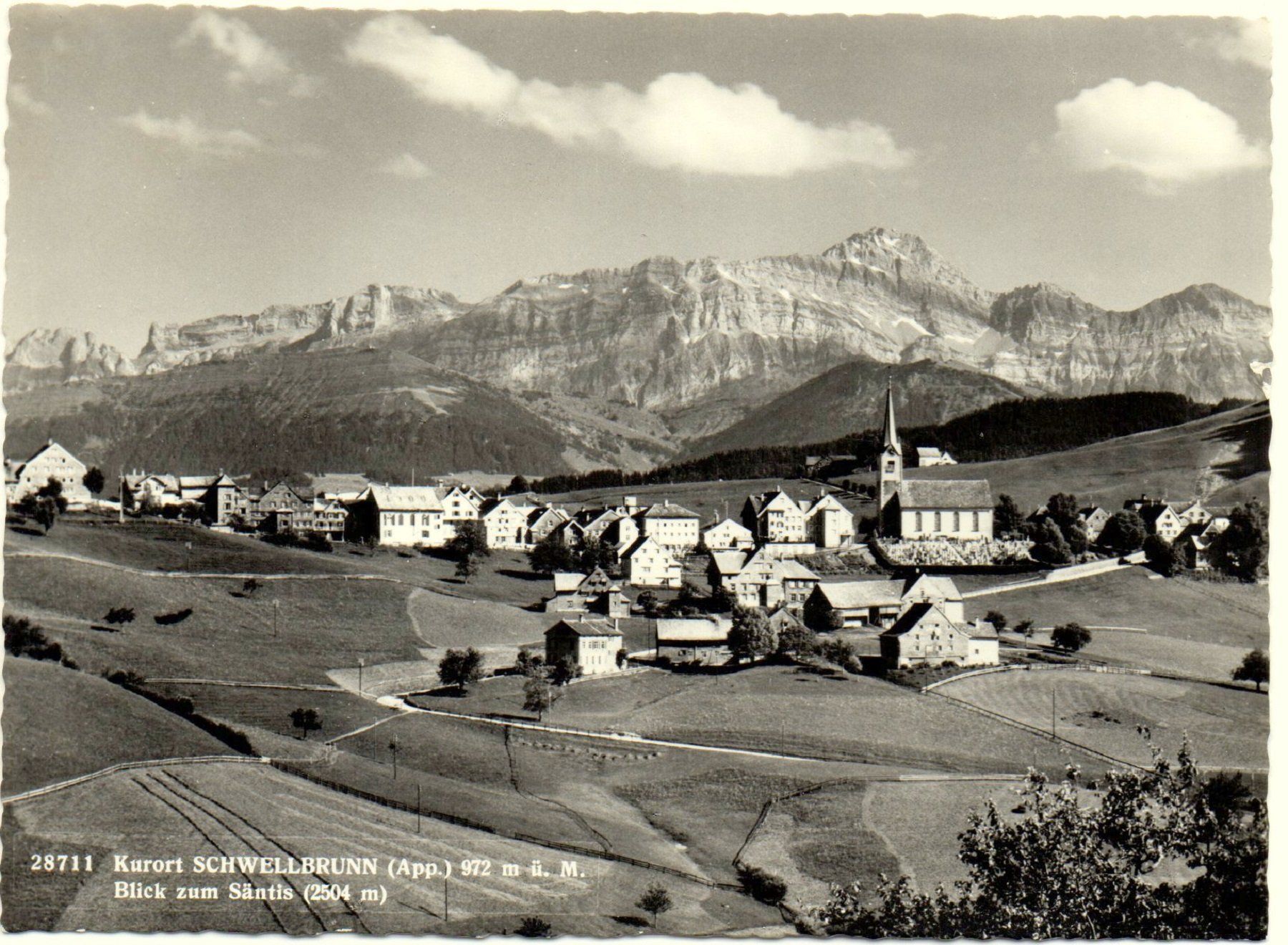 Ansichtskarten: SCHWELLBRUNN Blick zum Säntis – Gebraucht aus Jona von philajona