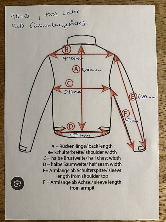 Held Giacche: Motorradjacke HELD, Leder, Damen Grösse 46D – Usato da Thun venduto da Blasers 7